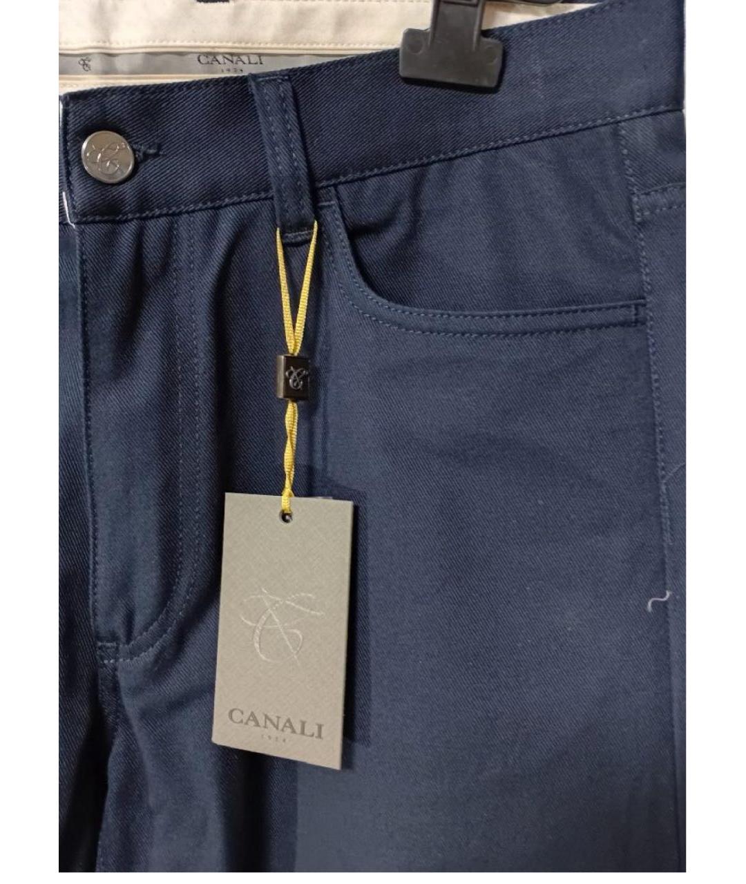 CANALI Темно-синие хлопковые джинсы, фото 5