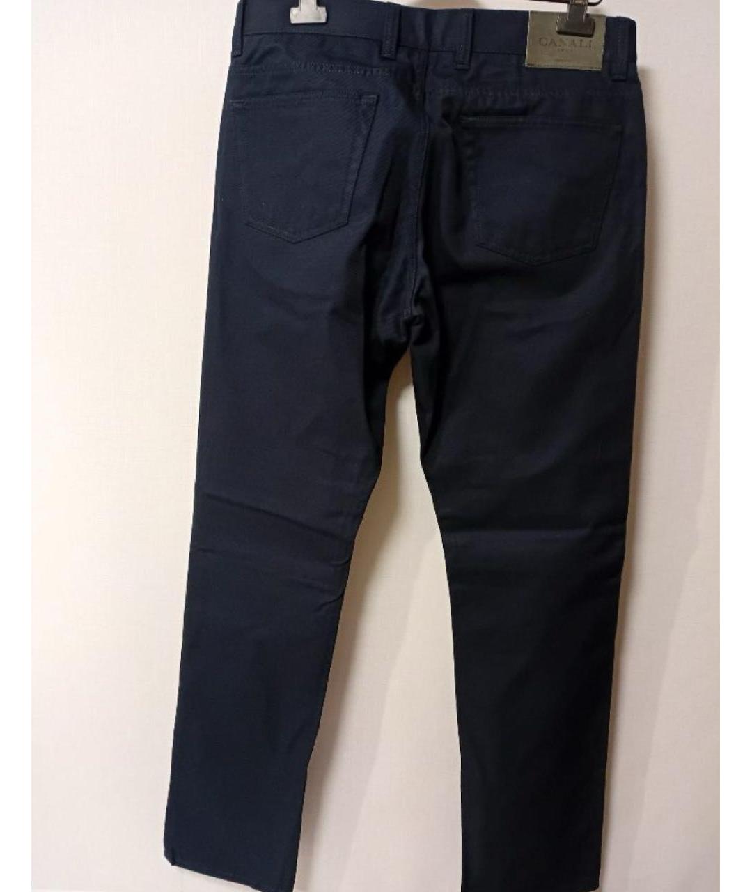 CANALI Темно-синие хлопковые джинсы, фото 2