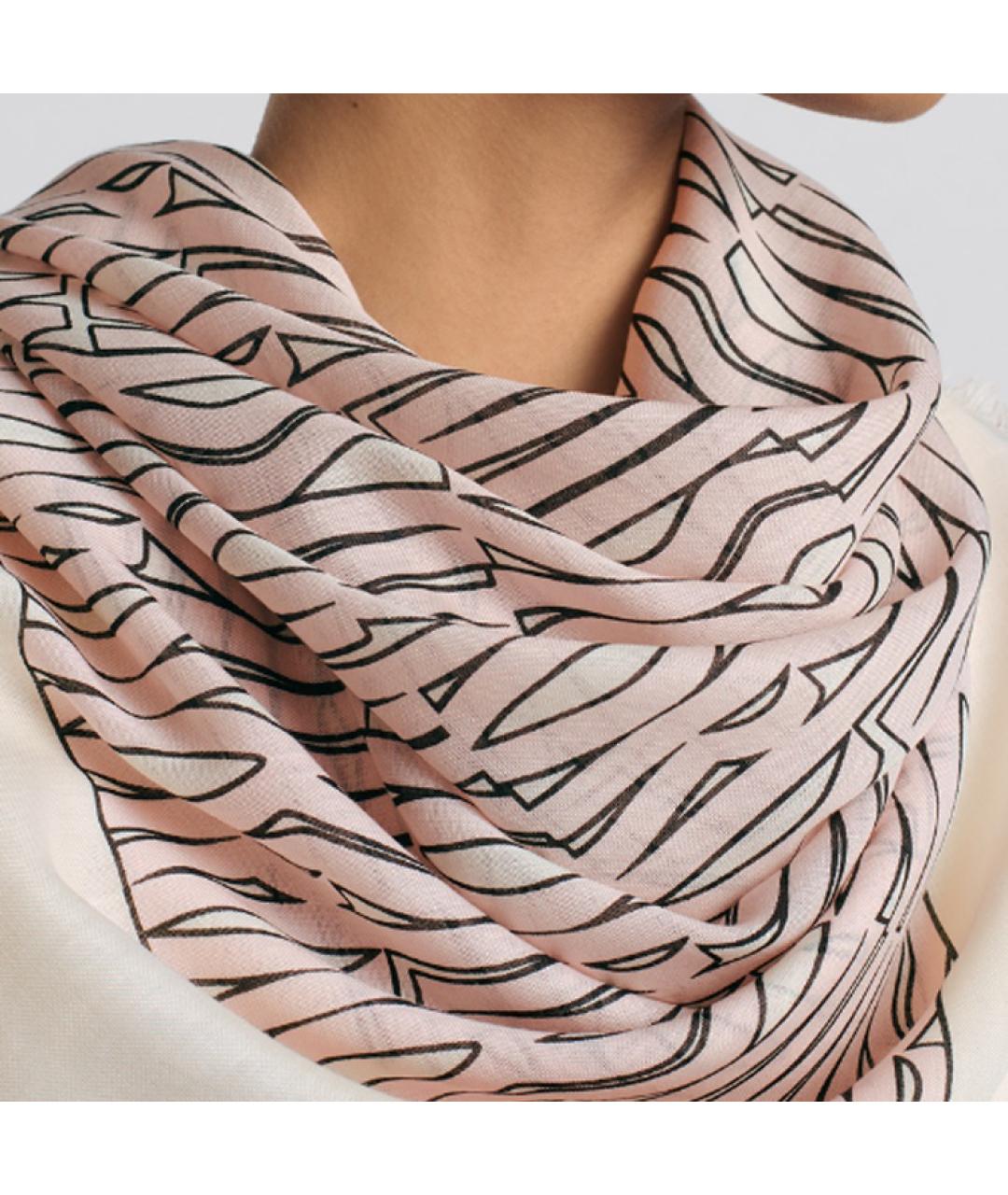 CHRISTIAN DIOR Розовый шерстяной платок, фото 2