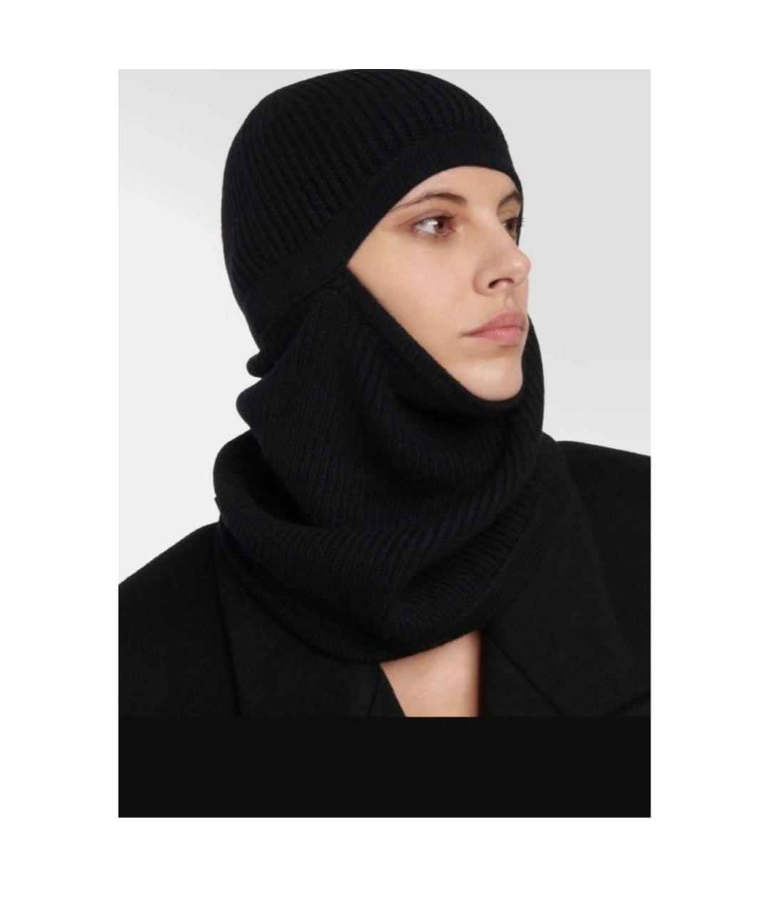 SAINT LAURENT Черная кашемировая шапка, фото 2