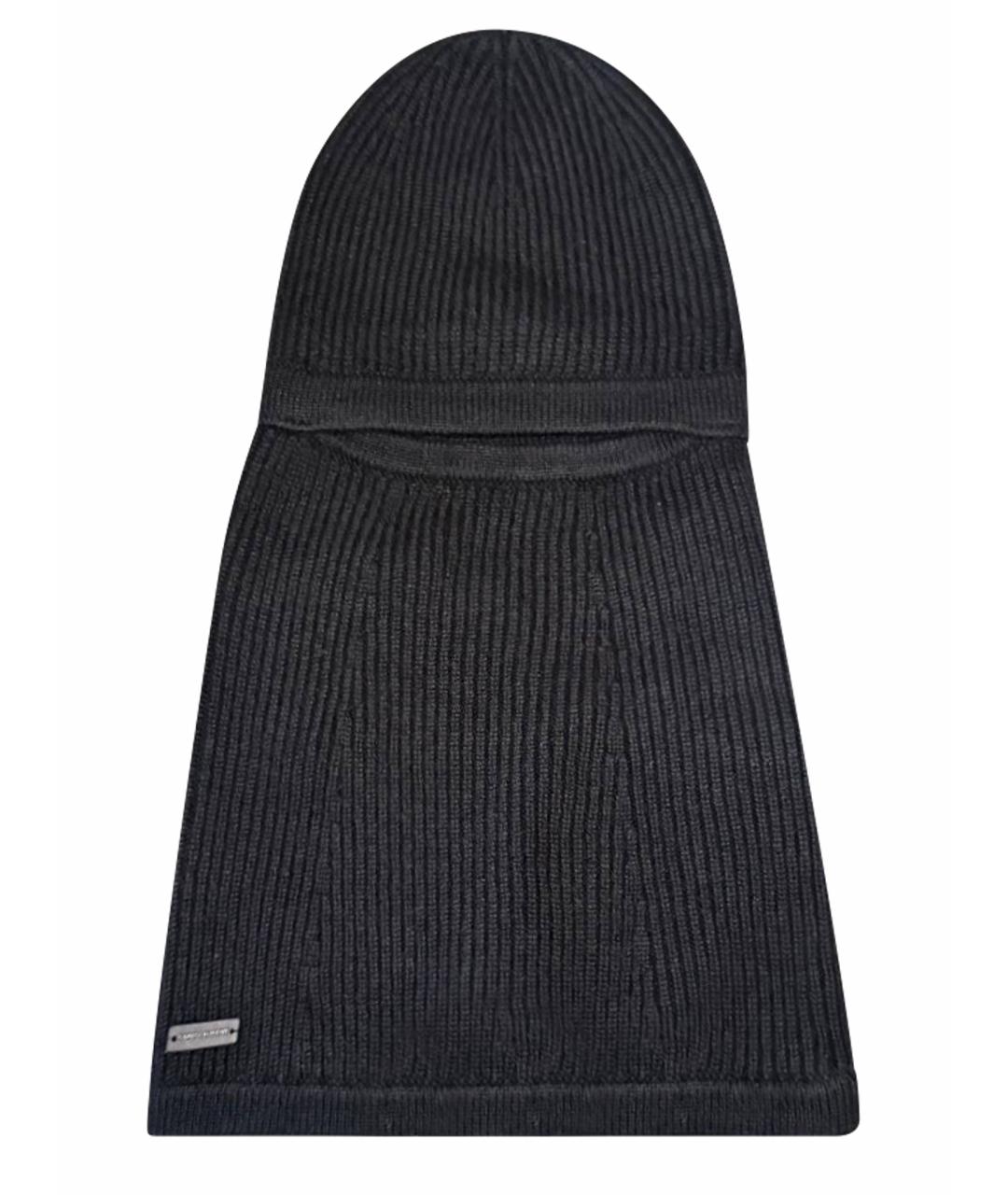 SAINT LAURENT Черная кашемировая шапка, фото 1