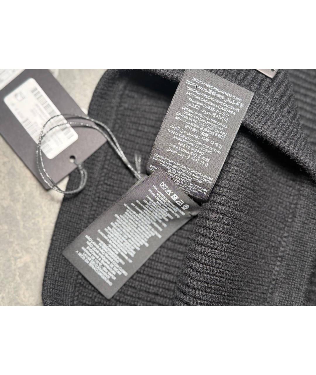 SAINT LAURENT Черная кашемировая шапка, фото 7