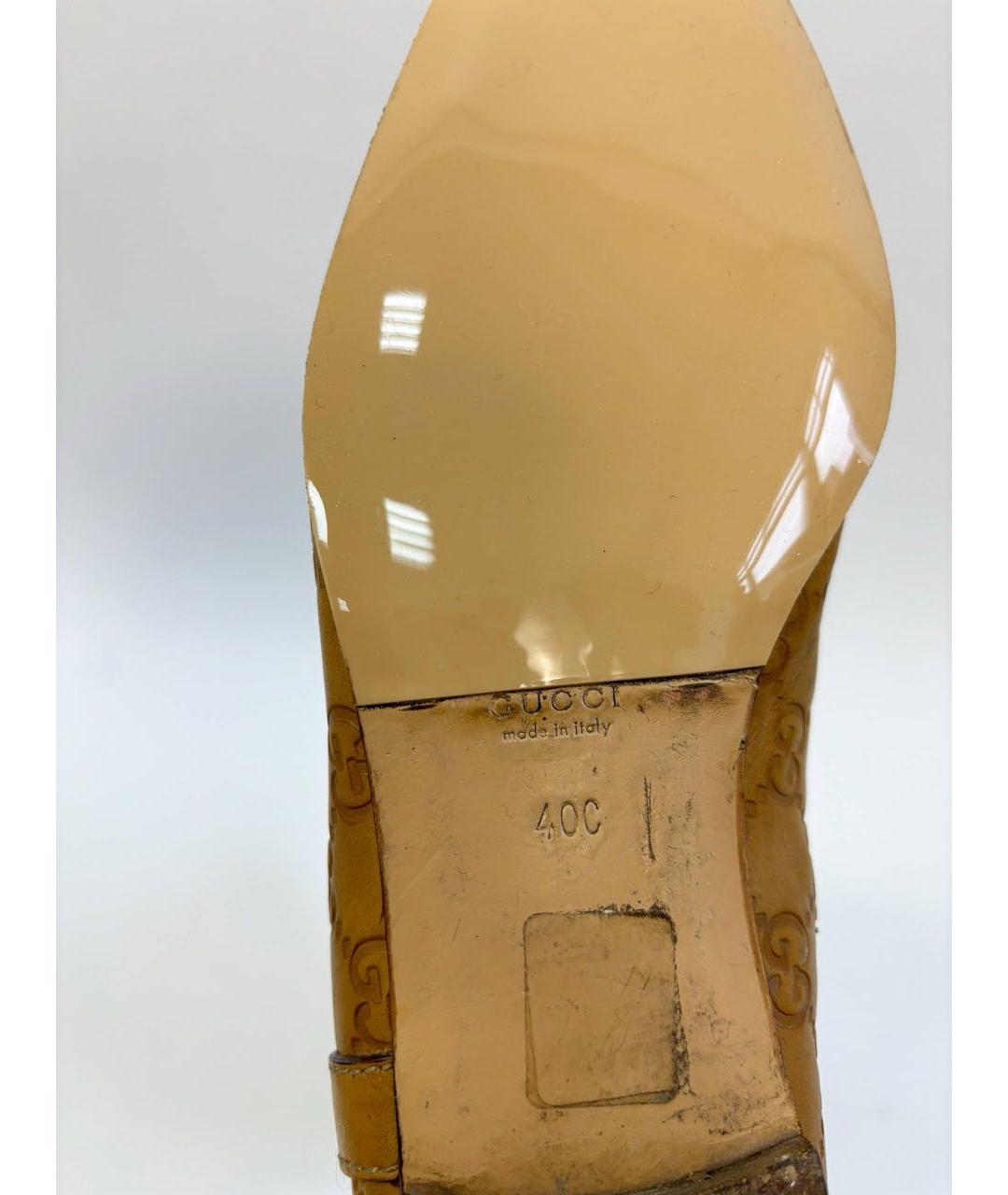 GUCCI Коричневые кожаные сапоги, фото 5