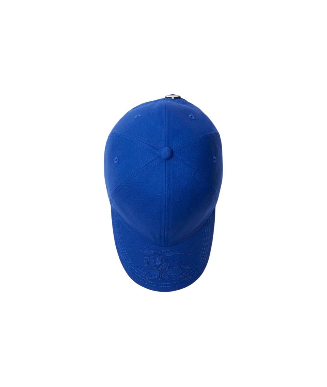 BURBERRY Синяя хлопковая кепка, фото 3