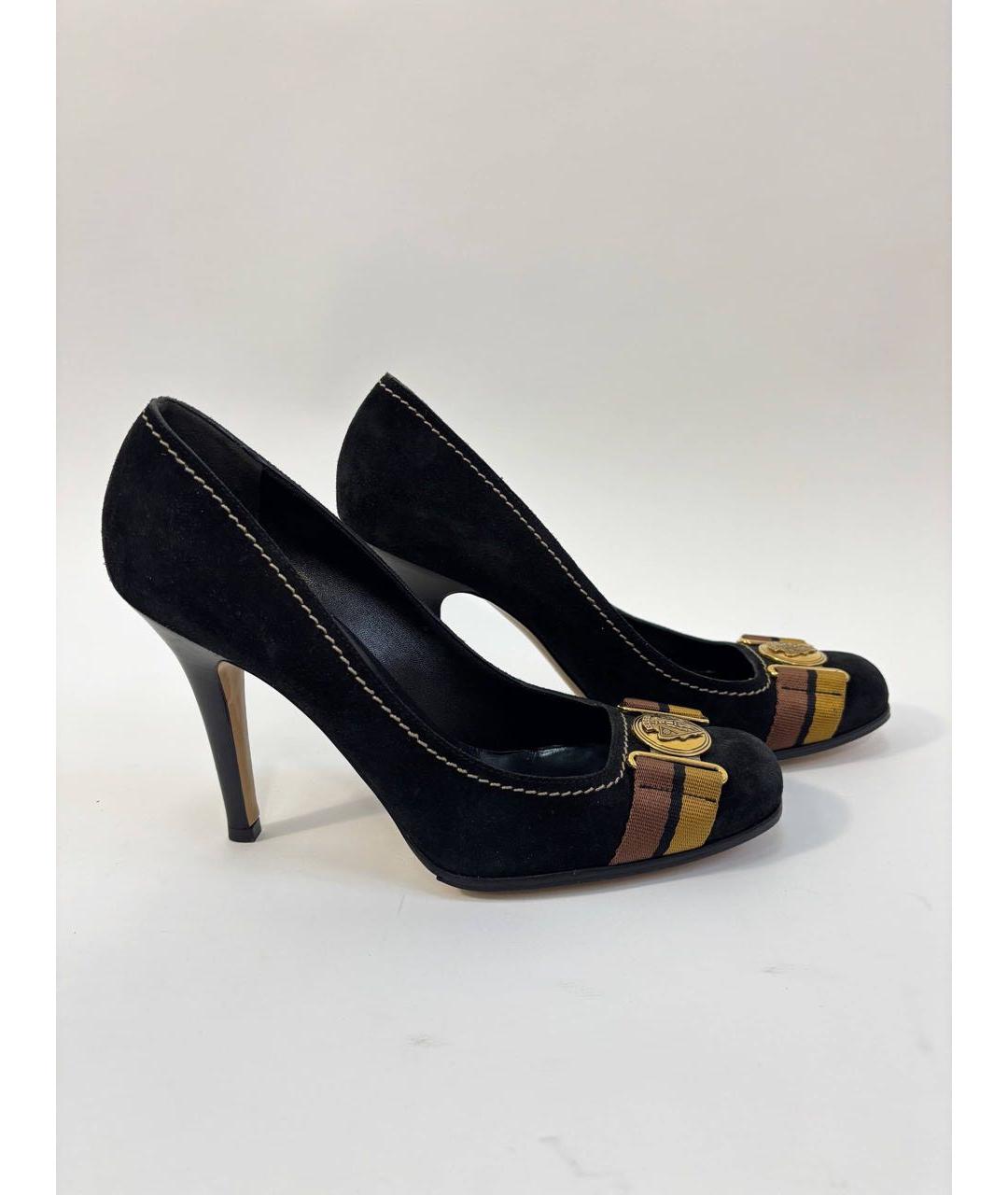 GUCCI Черные замшевые туфли, фото 3