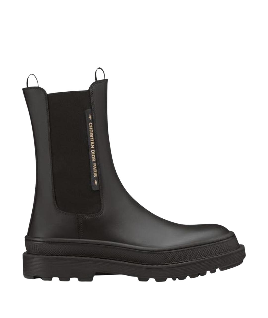 CHRISTIAN DIOR Черные кожаные ботинки, фото 1