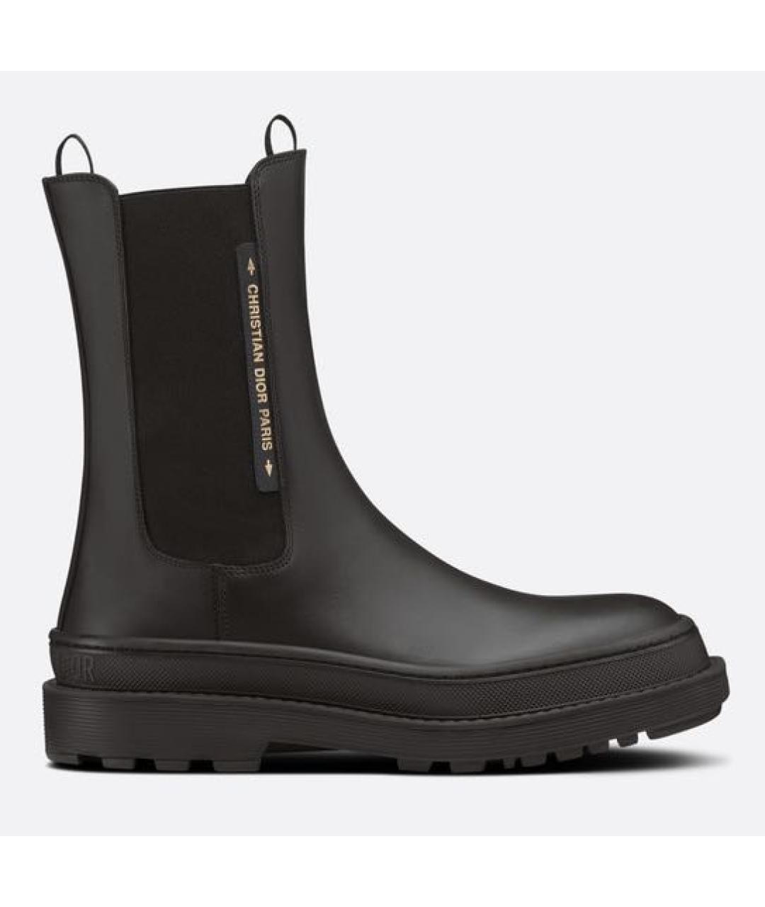 CHRISTIAN DIOR Черные кожаные ботинки, фото 4