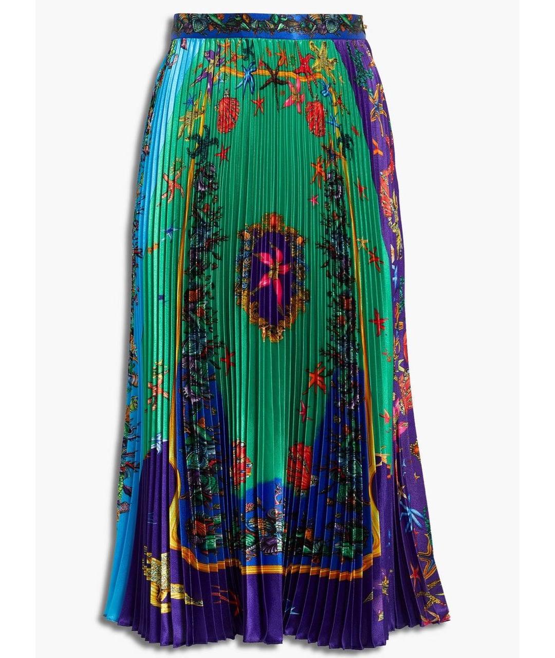 VERSACE Мульти юбка миди, фото 3