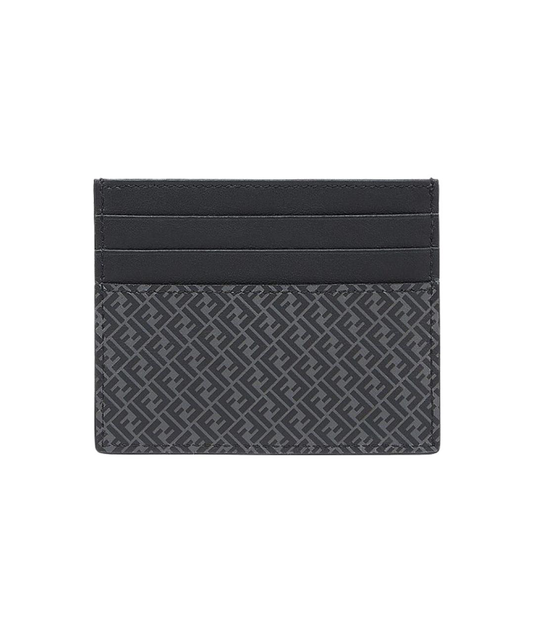 FENDI Черный кожаный кардхолдер, фото 1