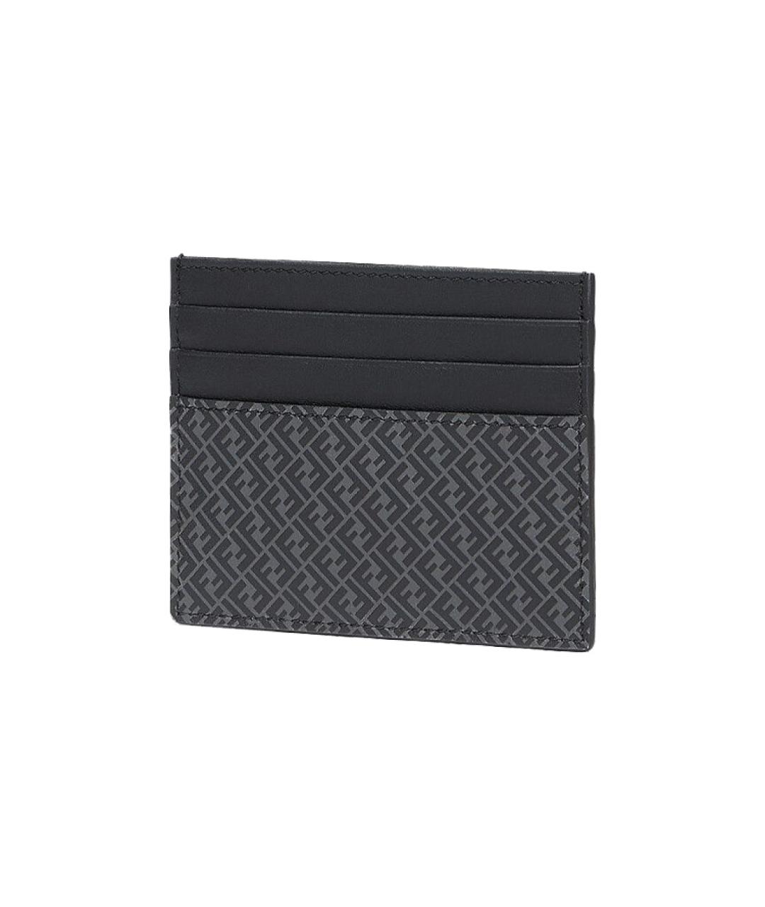 FENDI Черный кожаный кардхолдер, фото 2