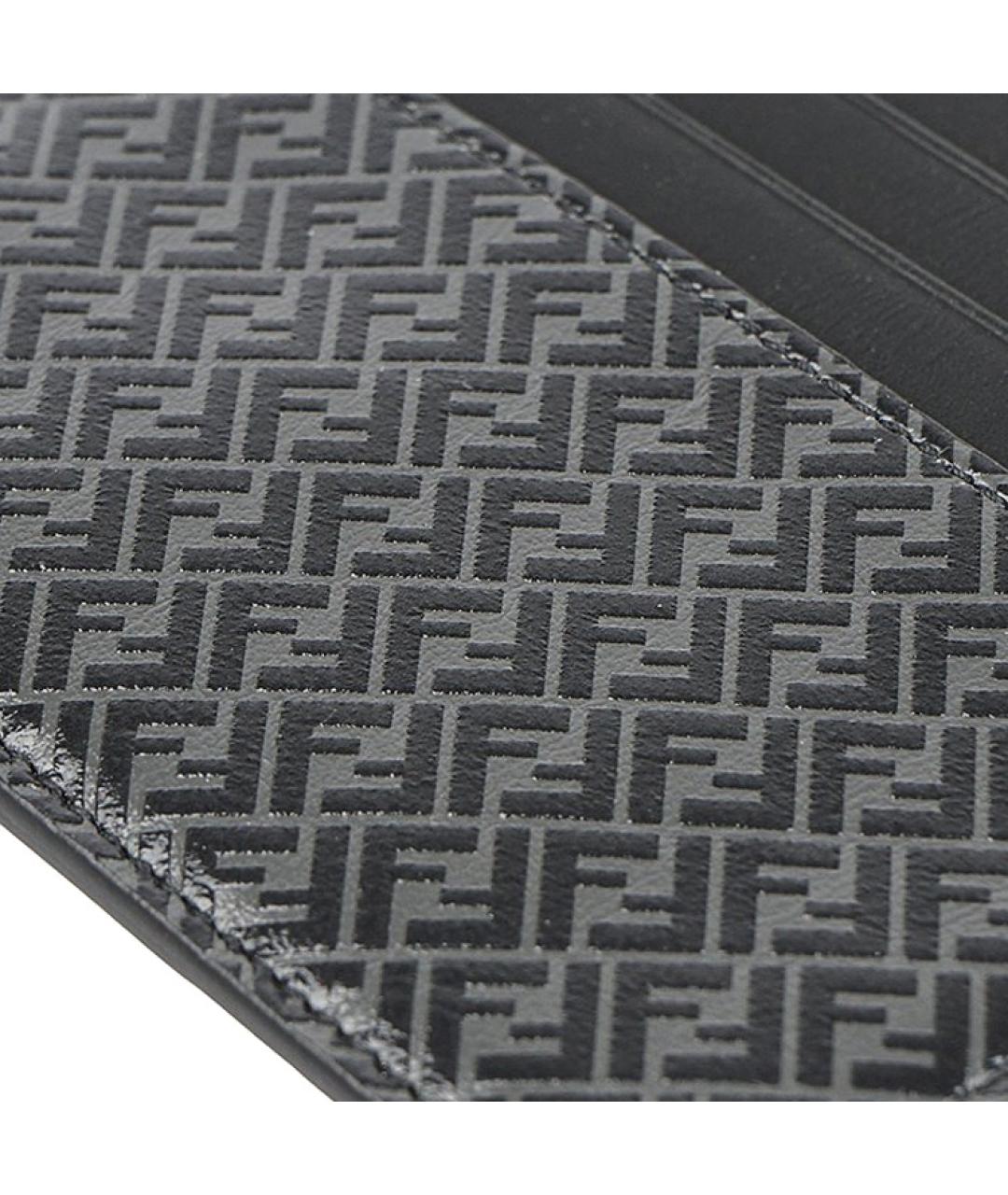 FENDI Черный кожаный кардхолдер, фото 6