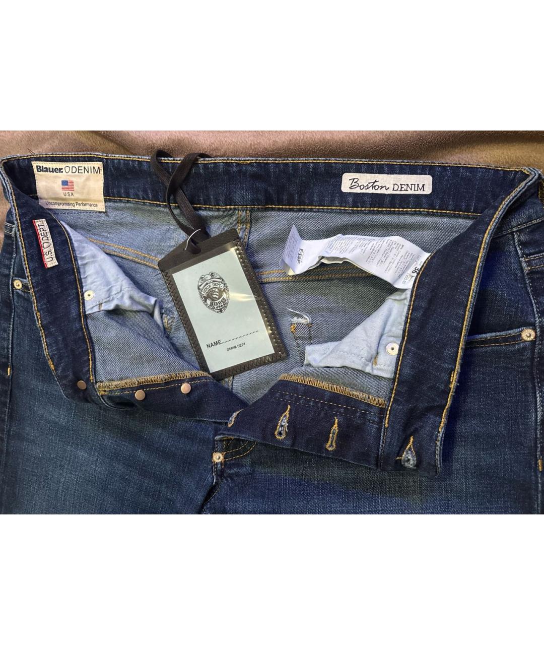 BLAUER Синие хлопко-эластановые джинсы скинни, фото 3