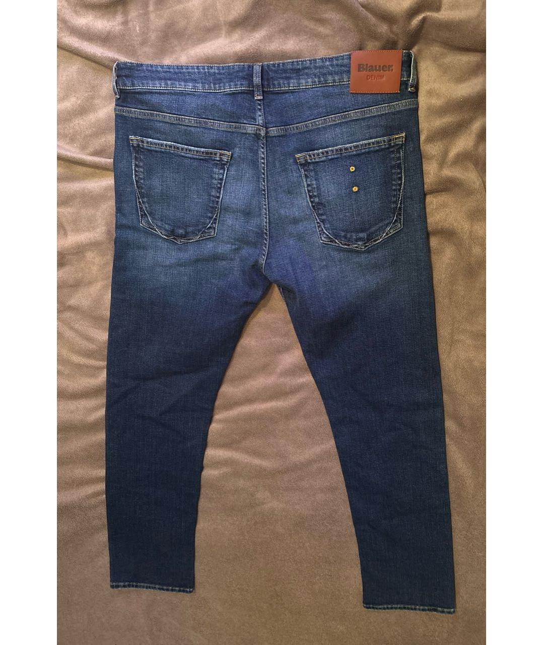 BLAUER Синие хлопко-эластановые джинсы скинни, фото 5