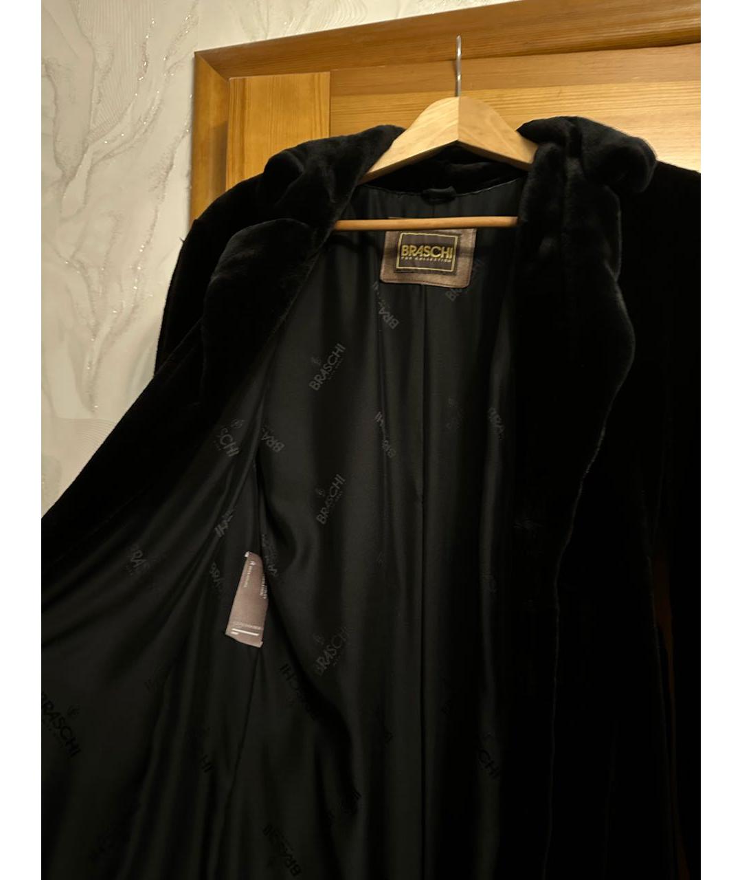 BRASCHI Черная меховая шуба, фото 4