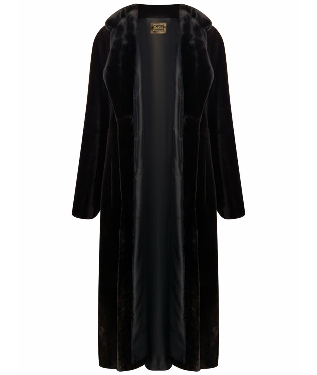 BRASCHI Черная меховая шуба, фото 1