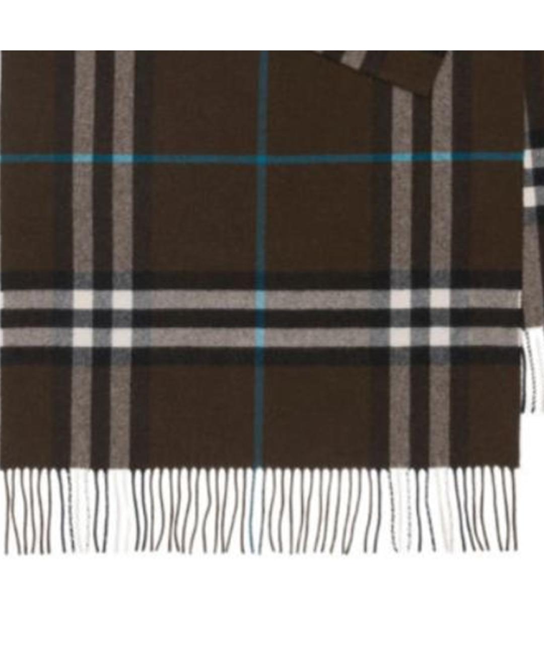 BURBERRY Коричневый кашемировый шарф, фото 3