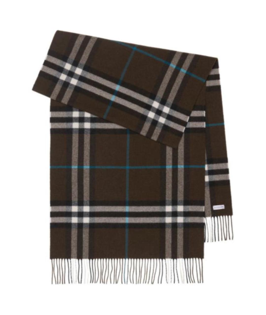 BURBERRY Коричневый кашемировый шарф, фото 1
