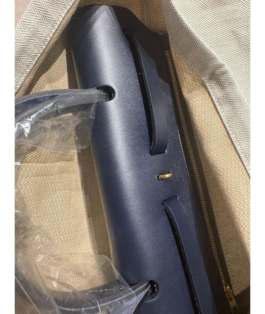 HERMES Черная кожаная сумка с короткими ручками, фото 3