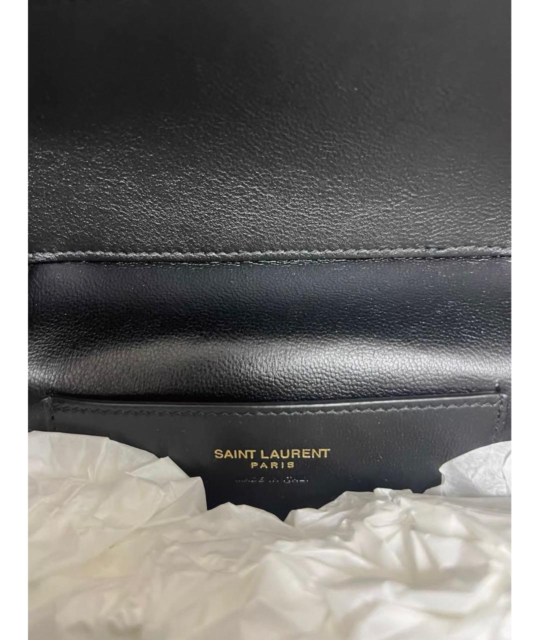 SAINT LAURENT Хаки кожаная сумка через плечо, фото 5