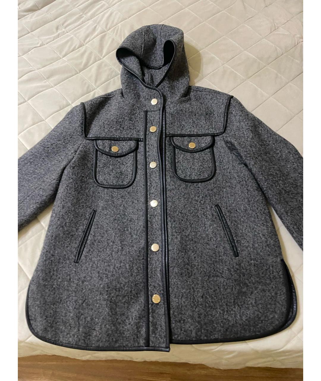 SANDRO Серое шерстяное пальто, фото 6