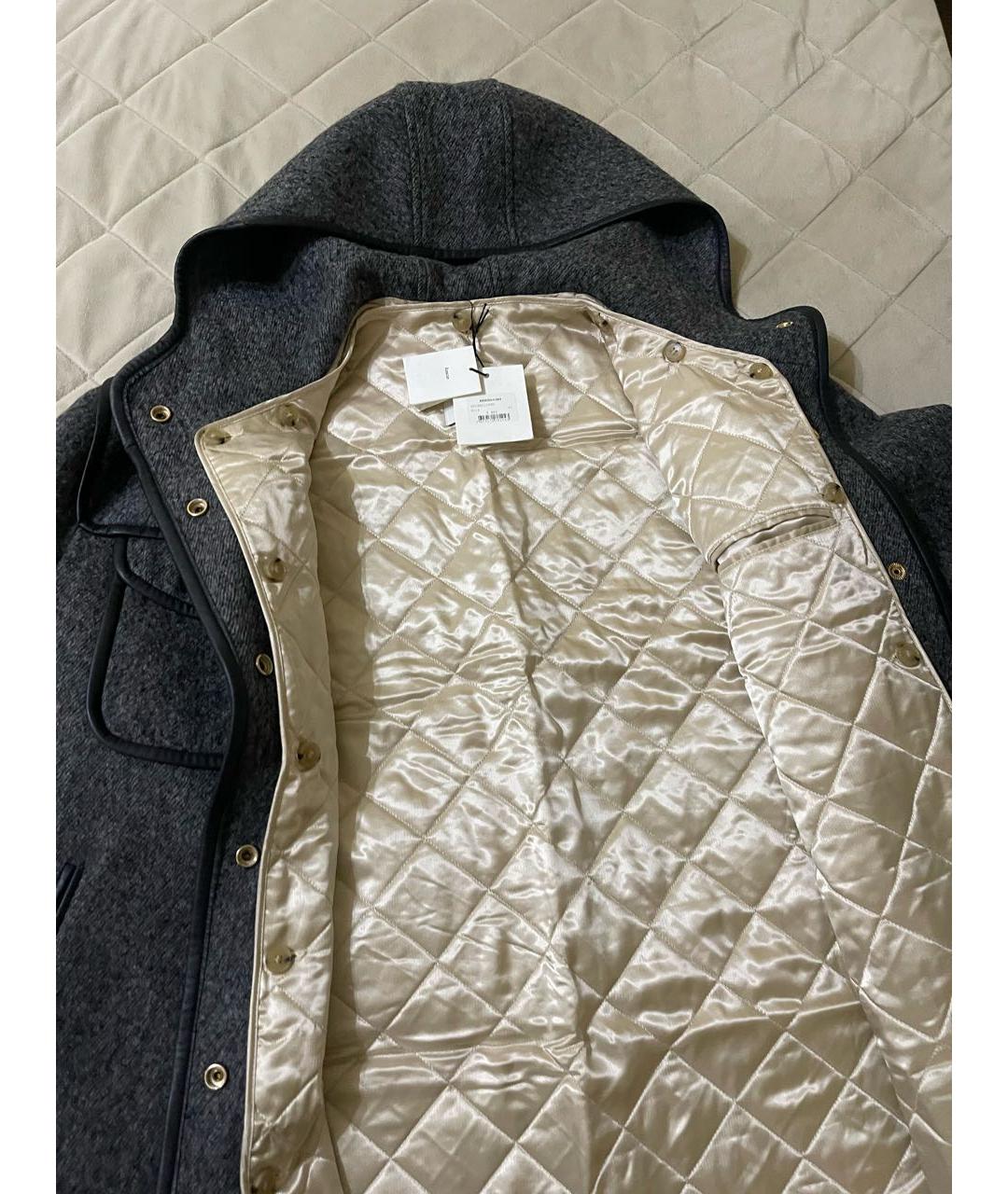 SANDRO Серое шерстяное пальто, фото 4