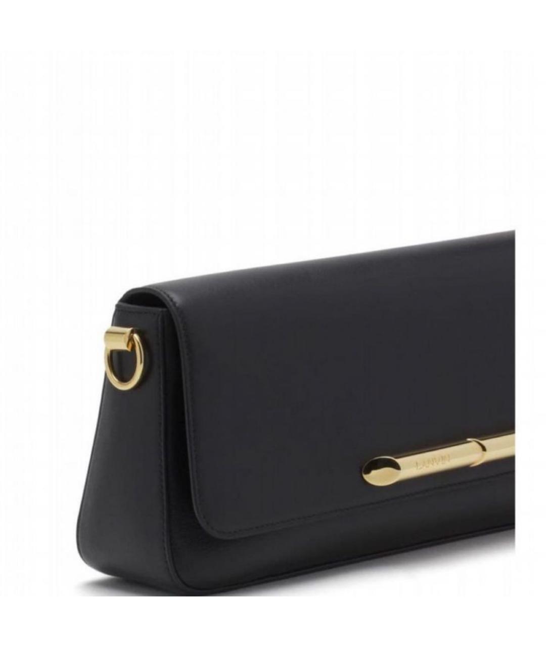 LANVIN Черная кожаная сумка с короткими ручками, фото 2