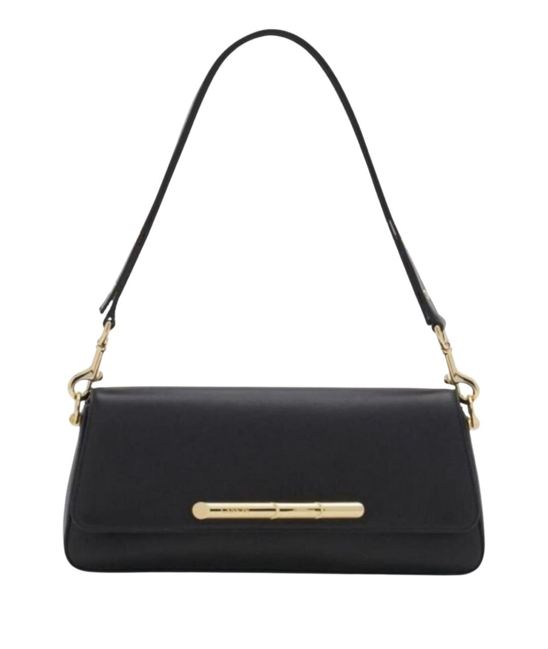 LANVIN Черная кожаная сумка с короткими ручками, фото 1