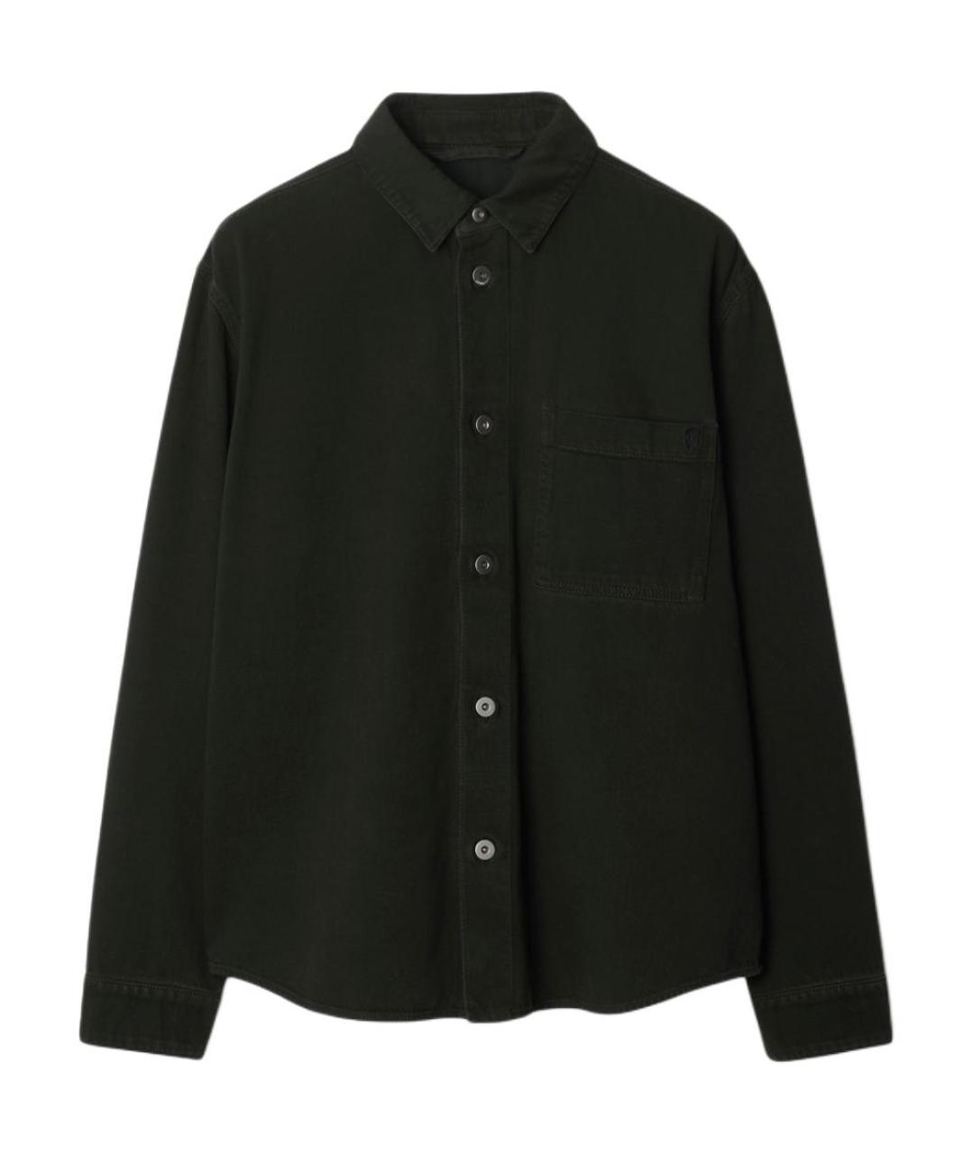 BURBERRY Черная хлопковая кэжуал рубашка, фото 1