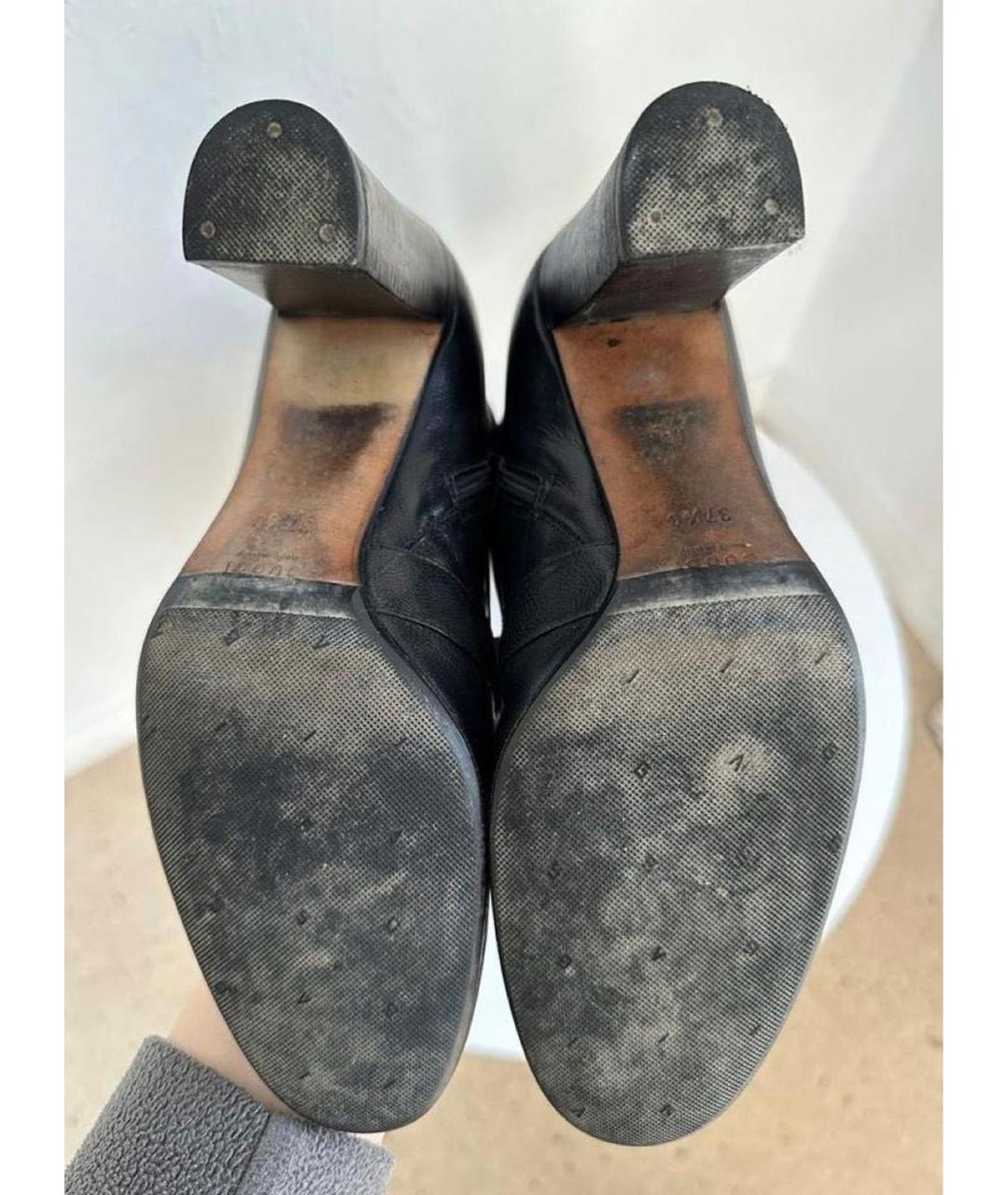 GUCCI Черные кожаные сапоги, фото 6