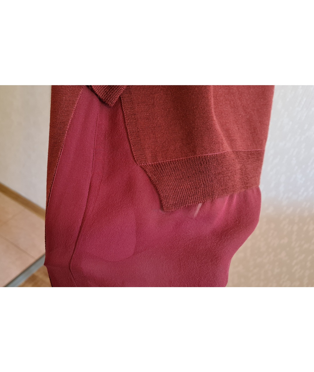 NUDE Бордовый шерстяной джемпер / свитер, фото 4