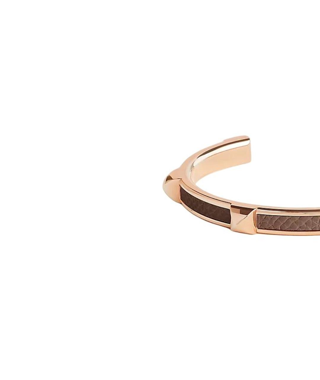 HERMES Коричневый кожаный браслет, фото 2