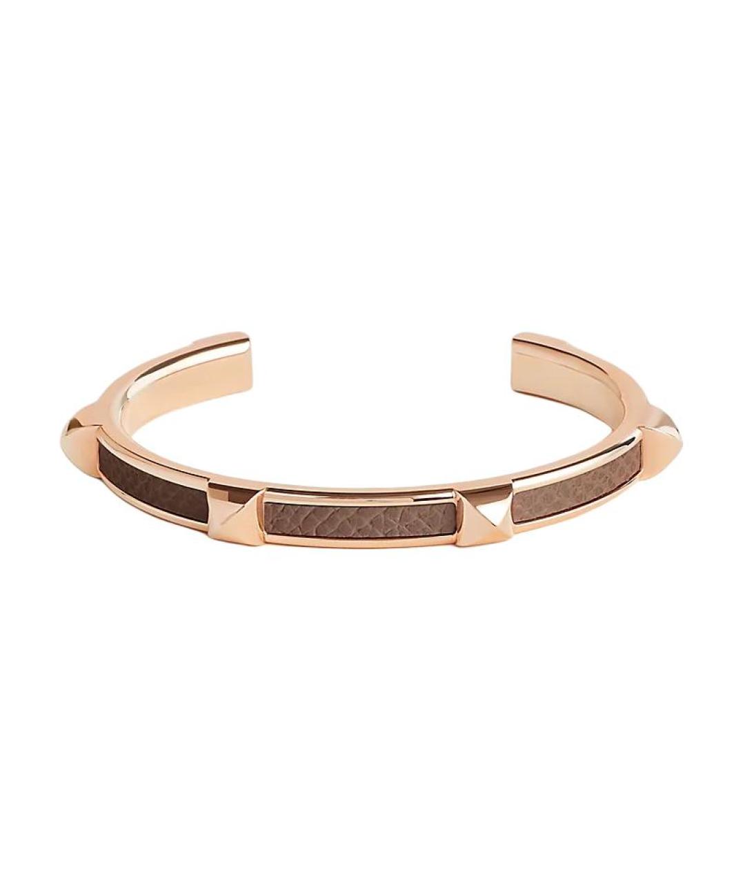 HERMES Коричневый кожаный браслет, фото 1