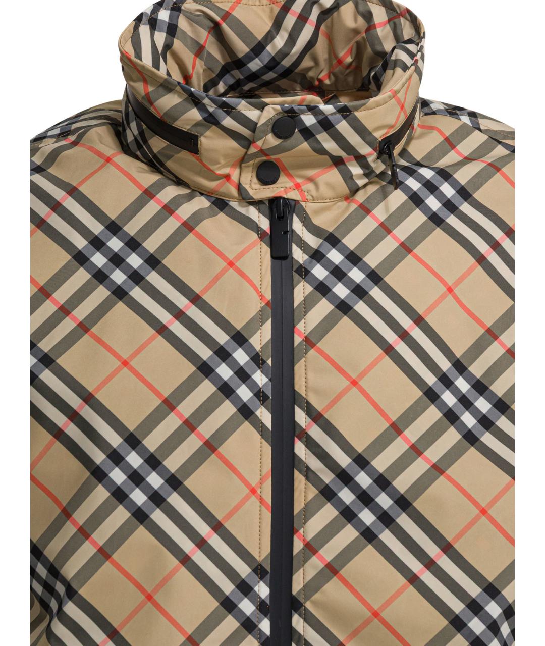 BURBERRY Бежевая полиэстеровая куртка, фото 3