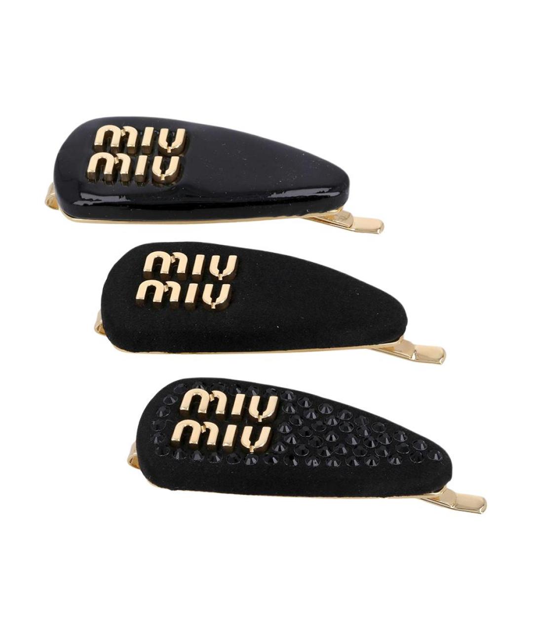 MIU MIU Черная заколка, фото 1