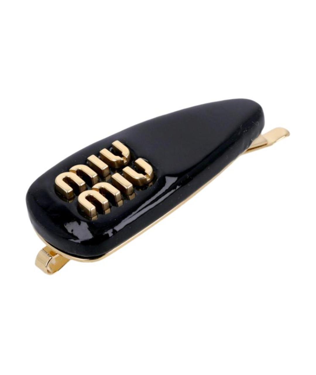 MIU MIU Черная заколка, фото 3