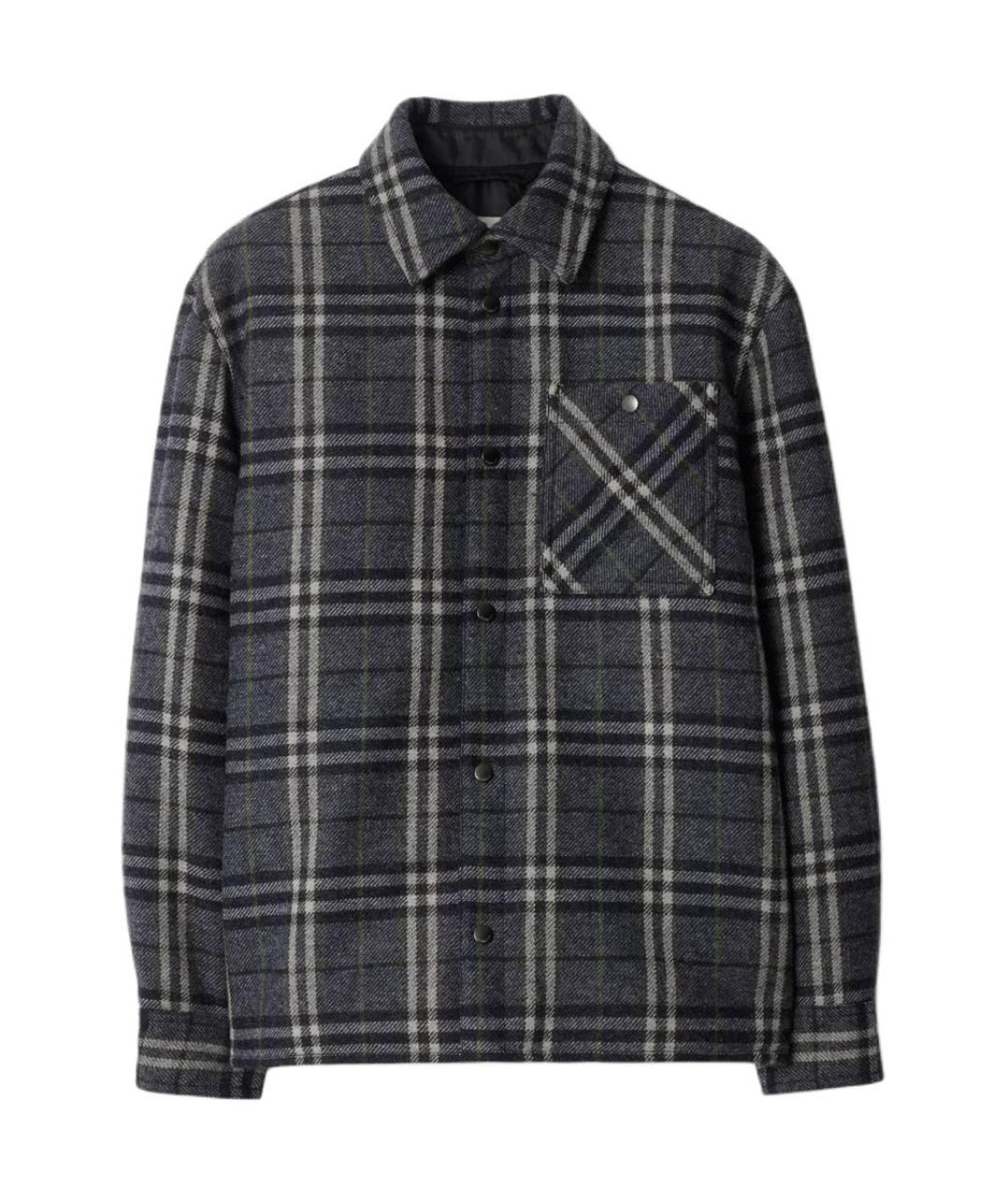 BURBERRY Серая шерстяная куртка, фото 1