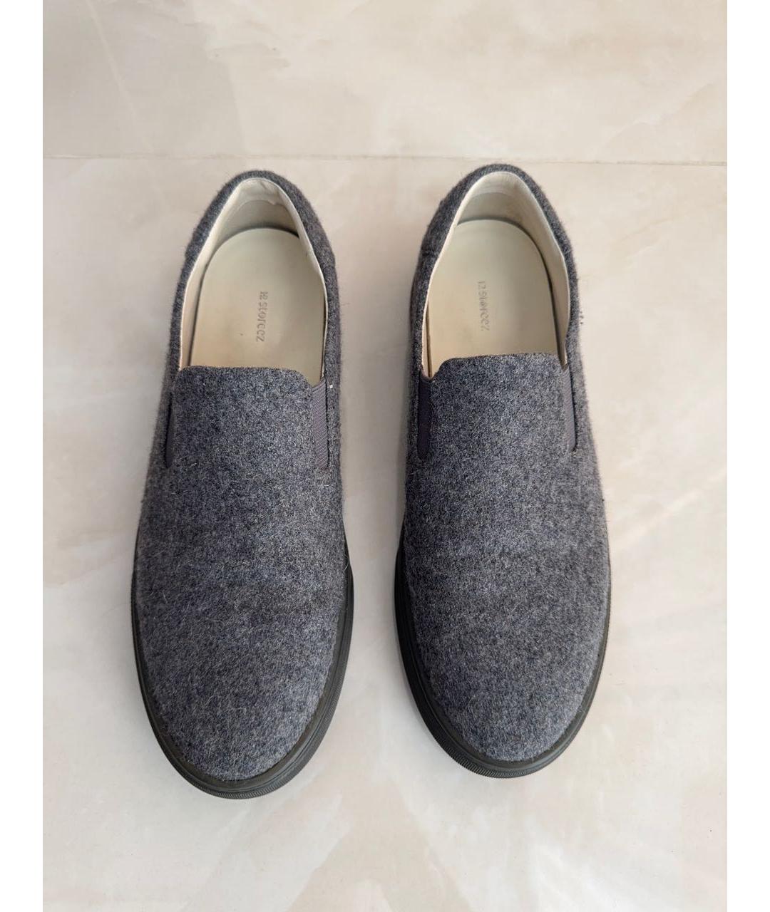 12 STOREEZ Серые кожаные лоферы, фото 2