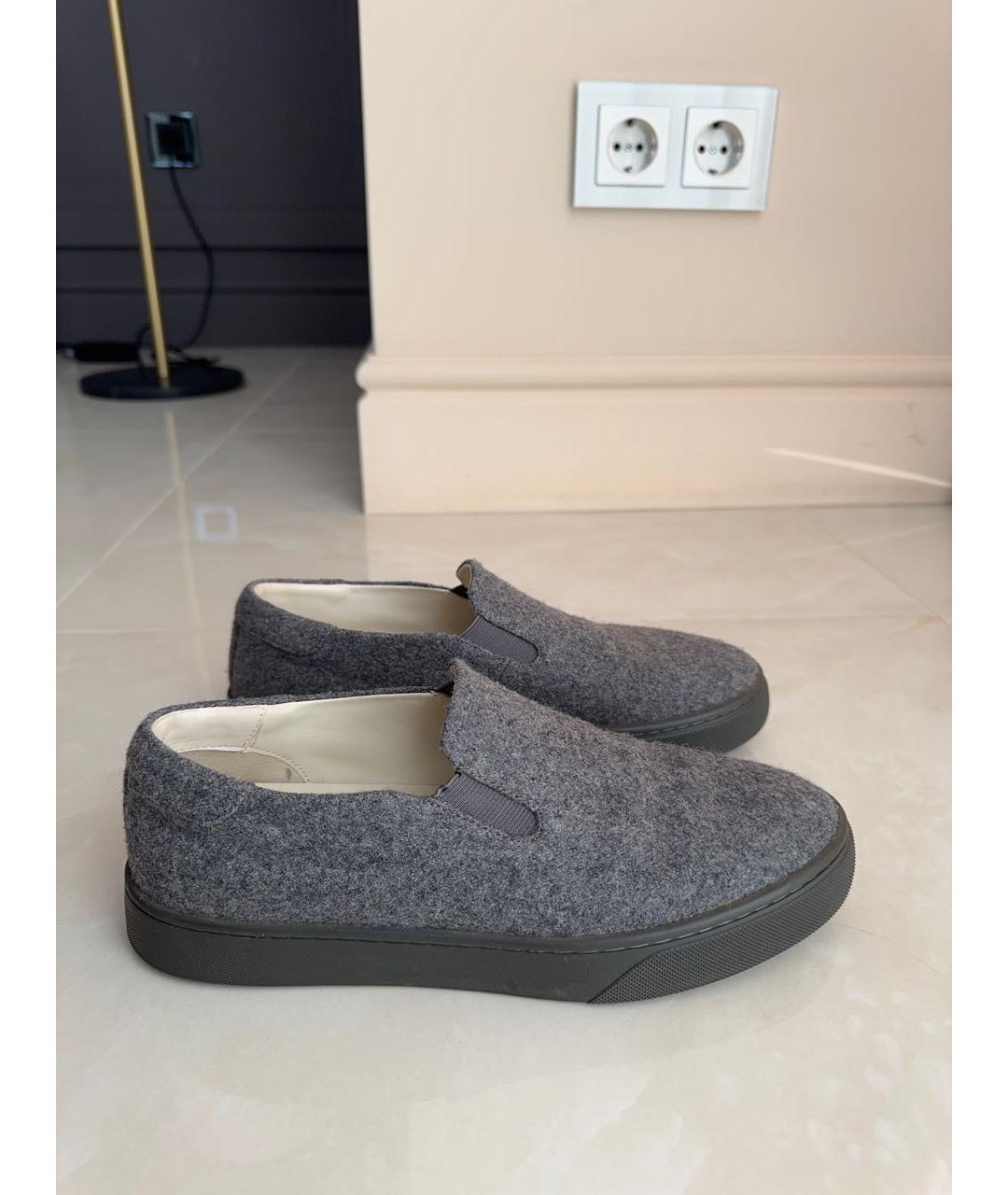 12 STOREEZ Серые кожаные лоферы, фото 9