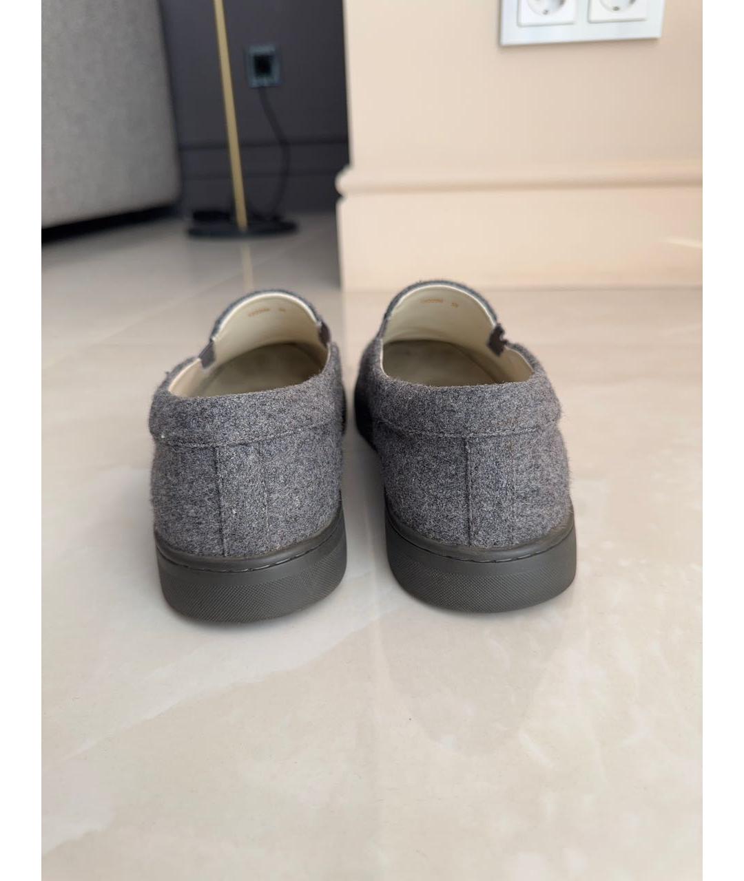 12 STOREEZ Серые кожаные лоферы, фото 4