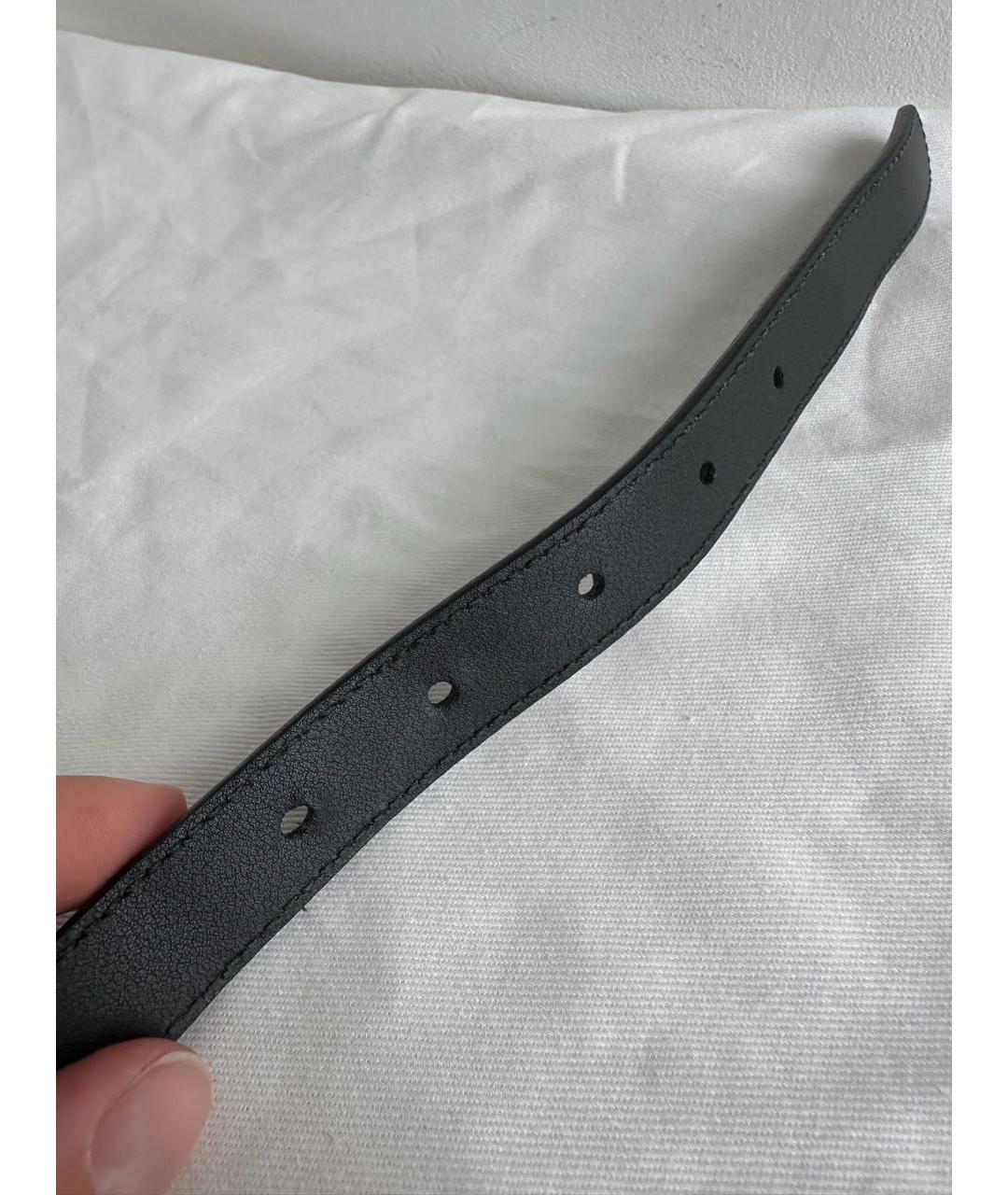 GUCCI Черный кожаный ремень, фото 9