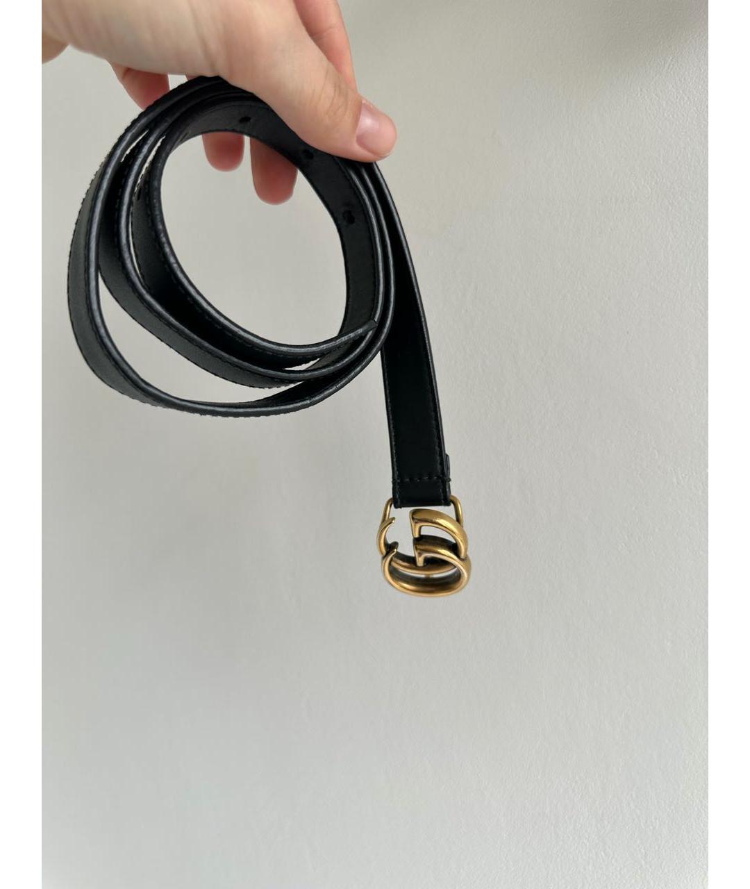 GUCCI Черный кожаный ремень, фото 7