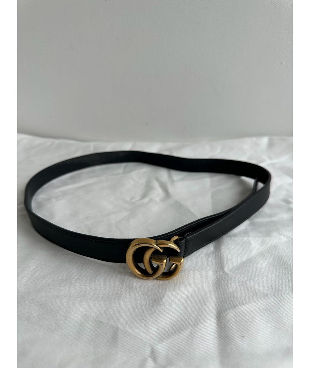 GUCCI Черный кожаный ремень, фото 5