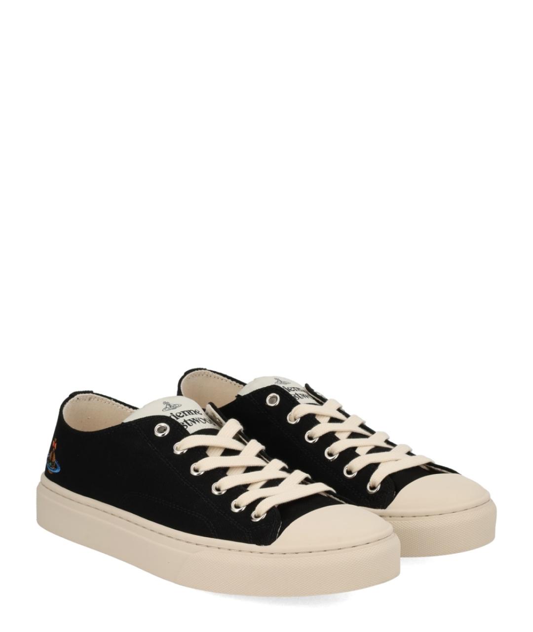 VIVIENNE WESTWOOD Черные текстильные кеды, фото 6