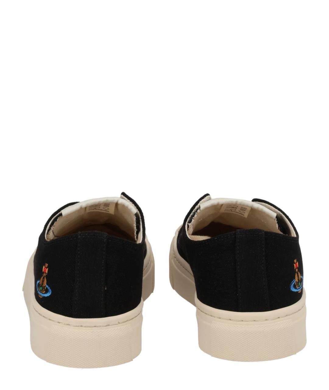 VIVIENNE WESTWOOD Черные текстильные кеды, фото 3