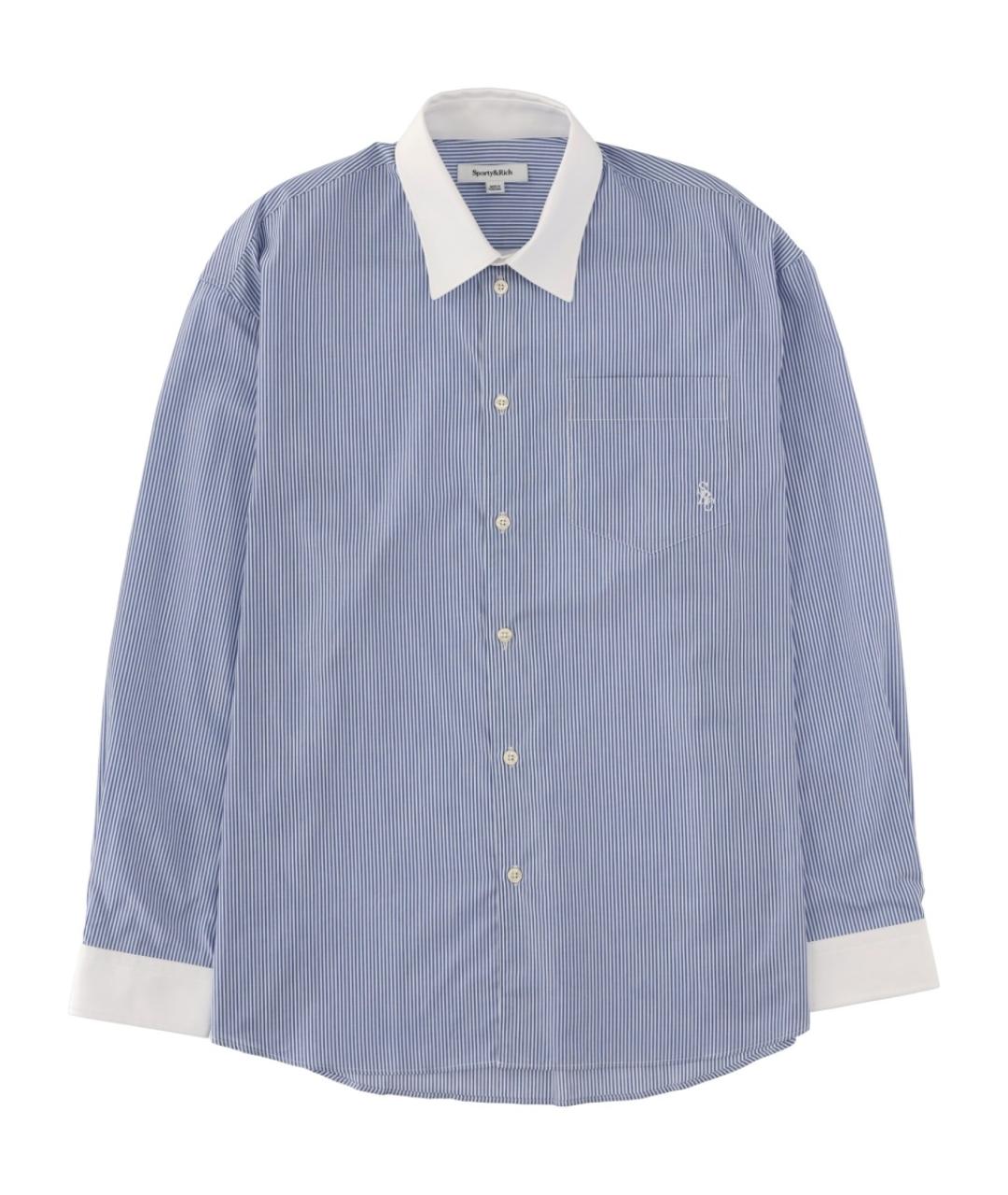 SPORTY AND RICH Синяя хлопковая рубашка, фото 1