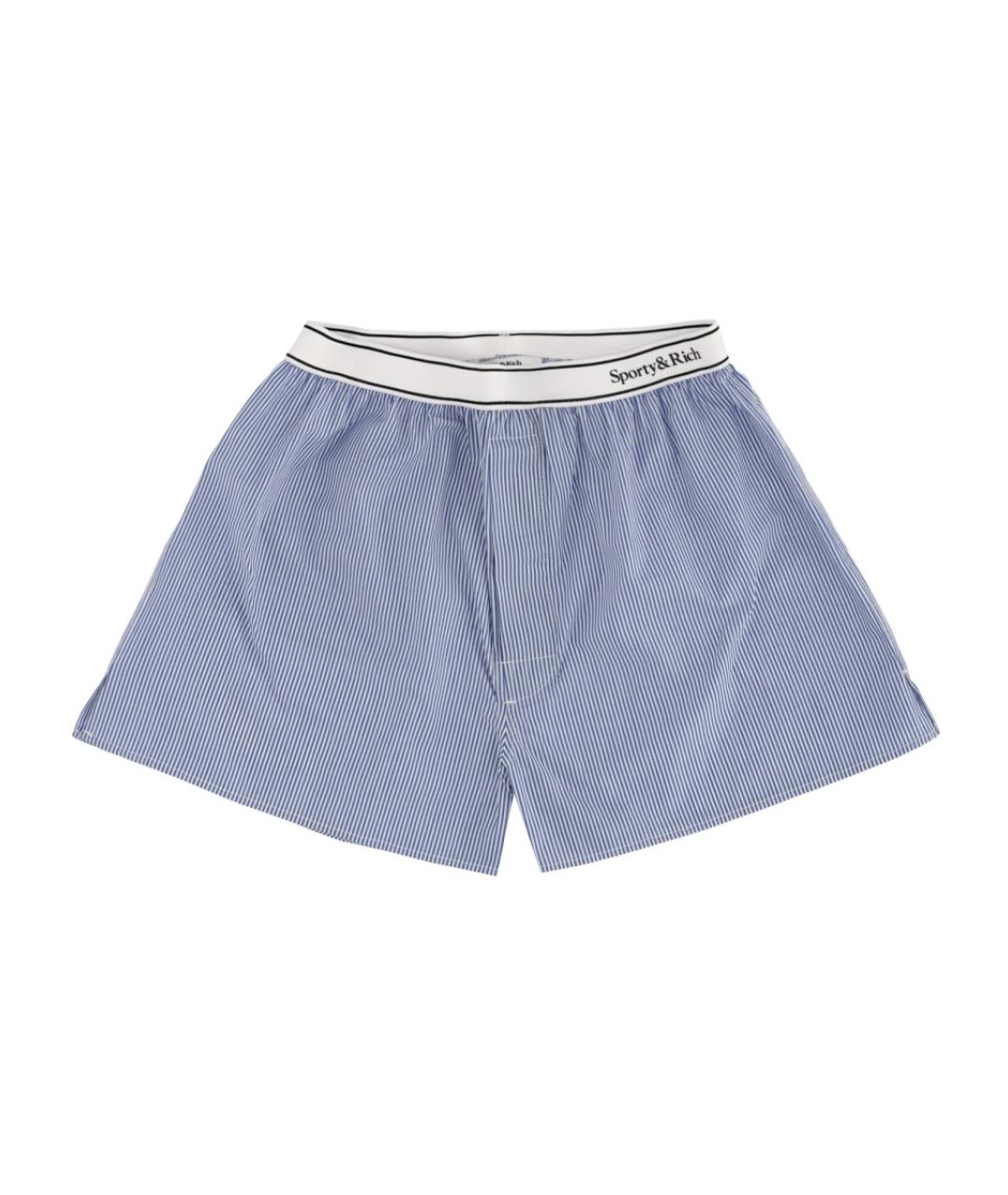 SPORTY AND RICH Синие хлопковые шорты, фото 1