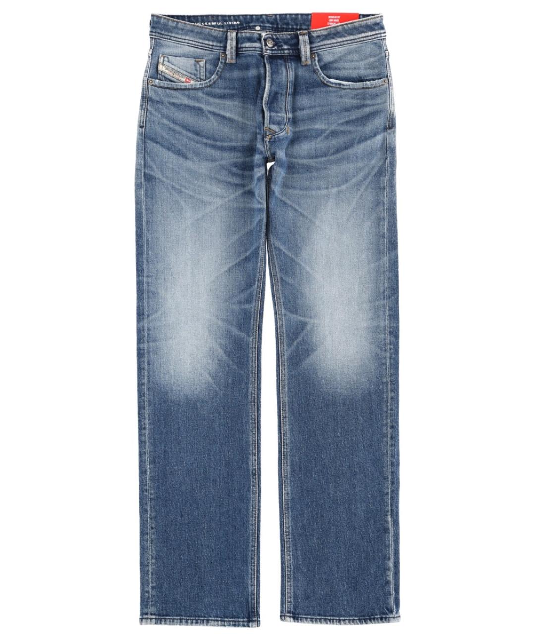 DIESEL Синие хлопковые прямые джинсы, фото 1