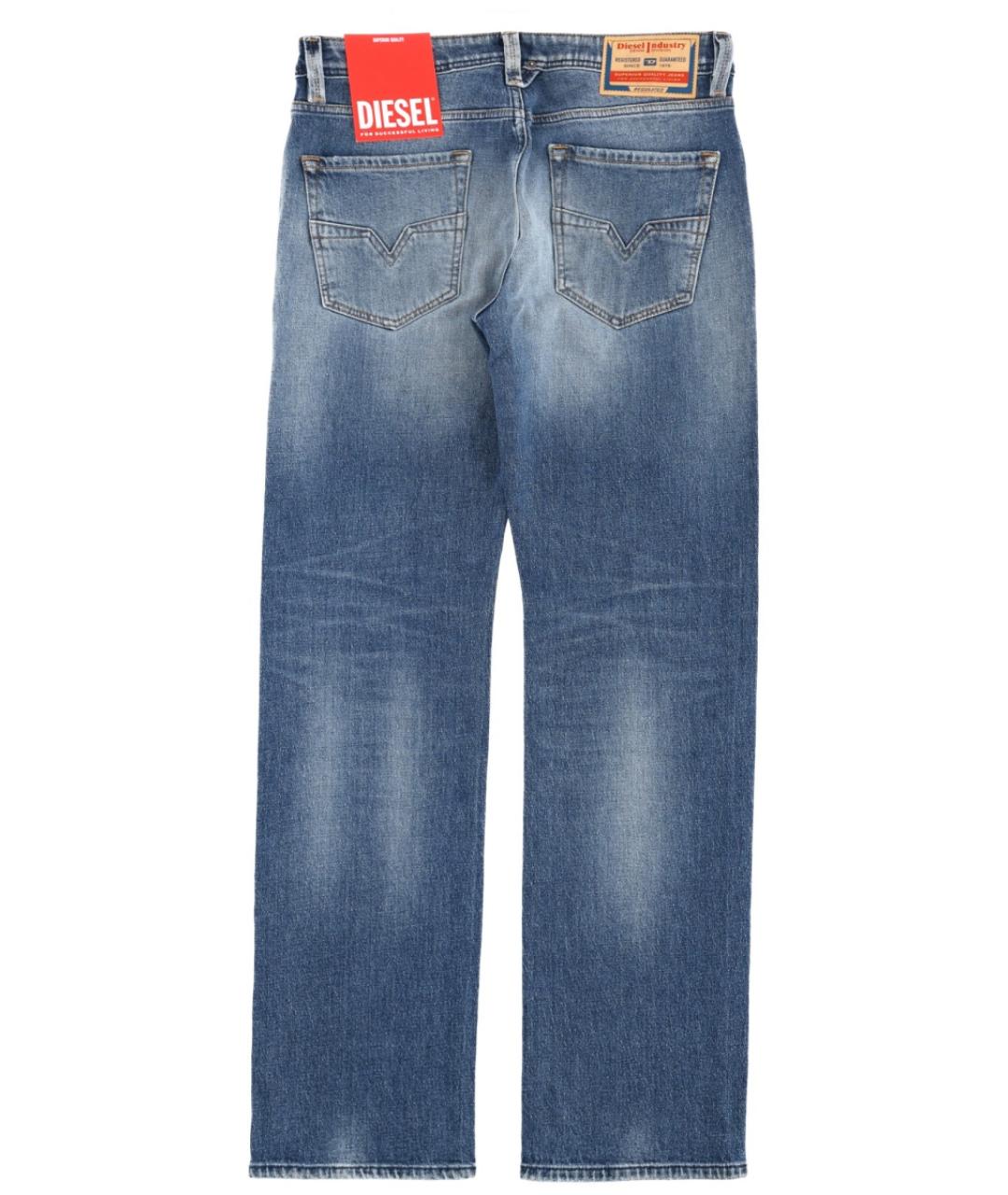 DIESEL Синие хлопковые прямые джинсы, фото 2
