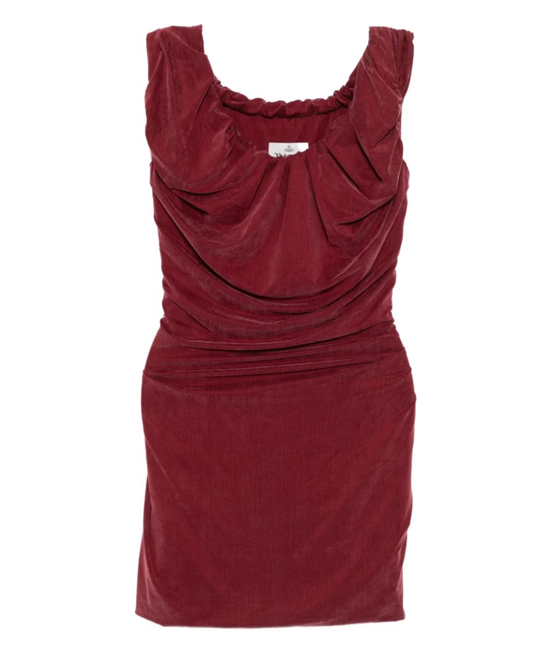 VIVIENNE WESTWOOD Бордовое повседневное платье, фото 1