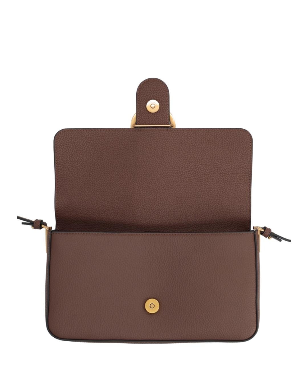 PINKO Коричневая кожаная сумка через плечо, фото 4
